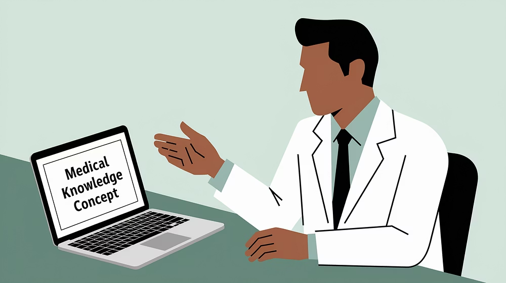 medico olhando para notebook